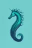 Placeholder: minimalist logo featuring seahorse in a katamaran in gothic style and blue-green hues.