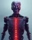 Placeholder: Terminator, Joe Biden as a Terminator,skeleton, evil, 8k, red glowing eyes