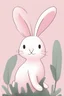 Placeholder: A pastel pink bunny shaped boomerang.