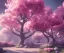 Placeholder: fantasy fairy peach trees volumetric light octane render