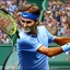 Placeholder: roger federer, 8k , raquet, ball, roland garros, details, monet