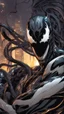 Placeholder: Venom mix with machine in solo leveling shadow artstyle, cyberpunk them, intricate details, highly detailed, high details, detailed portrait, masterpiece,ultra detailed,best quality