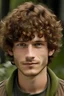 Placeholder: Curly haired guy (medium length), with a rectangular face structure