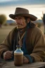 Placeholder: Gaucho argentino tomando mate en un atardecer ,fondo de imagen en degrade