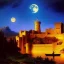 Placeholder: Drawing of 'Medieval Romanian Castle',mountain,lake,full moon, by gaston bussiere, greg rutkowski, yoji shinkawa, yoshitaka amano, tsutomu nihei, donato giancola, tim hildebrandt, oil on canvas, cinematic composition, extreme detail,fit full head inside picture,16k