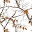 Placeholder: detailed Real Tree Camouflage made of sticks, twigs, tree bark, dried maple leaves, pine branches, snow and dirt, white background, seamless repeatable texture pattern imitating a natural forest background, add details