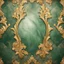 Placeholder: Hyper Realistic golden & green marble & damask texture with rustic background & vignette effect