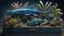 Placeholder: creatures, biom, plants from subanautica from deep sea, mines from a deep sea on the box, leviathan ,kyanite ,very realistic 4k