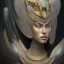 Placeholder: sango fantasy, fantasy magic, intricate, sharp focus, illustration, highly detailed, digital painting, concept art, matte, masterpiece head sexy Aztec beauty black hair space lady silver tiger head Egyptian princess pyramid