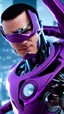 Placeholder: Super cyborg man nion purple Suspicion interested in-depth details HD 4K 8K
