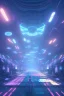 Placeholder: He world is falling apart and you like that, 3d ambient, neon light