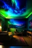 Placeholder: Transform your living room into a dreamscape bathed in the ethereal glow of an aurora, blending reality and fantasy in a sublime display of luminous colors.