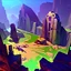 Placeholder: stylized,canyon,dungeons map,futuristic,roboquest,top view,4k,details stylized,boss enermy,rogulikes