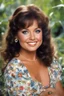 Placeholder: full color, full body portrait, smiling 18-year-old Dawn Wells from Gilligan's Island with (((Brown Hair))), (((blue eyes))), 32k, UHD, Professional Photo -- Botany - Starry - Retro Pop - Dark Fantasy - Horror - Festive - Realistic - 32k, UHD, professional quality, 8 x 10 digital photograph