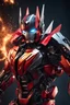 Placeholder: Super Heroes in a robot transformer, super suit with spikes on his arms and shoulders, explode, hdr, (intricate details, hyperdetailed:1.16), piercing look, cinematic, intense, cinematic composition, cinematic lighting, color grading, focused, (dark background:1.1) by. Addie digi