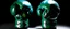 Placeholder: Bluish green poison boxing gloves painted by Andy Warhol