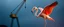 Placeholder: construction crane wolf flamingo with wings