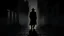 Placeholder: Type of Image: Digital Illustration, Subject Description: A mysterious figure in a long dark coat walking down a dimly lit cobblestone street, surrounded by shadows and hints of fog, Art Styles: Noir, Surrealism, Art Inspirations: Works of Edward Hopper and René Magritte, Camera: Eye-level perspective, Shot: Close-up of the figure's silhouette against the eerie street backdrop, Render Related Information: High contrast lighting to enhance the mysterious and melancholic atmosphere, detailed