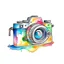 Placeholder: camera outline icon water color