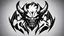 Placeholder: demon logo black and white