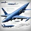 Placeholder: [3d isometric view complemented by diagrams and technical blueprints] Boeing decided to adopt the technology of the B767-400ERX project to develop the second version of the KC-46 model, which was named KC-46E. The aircraft was equipped with Engine Alliance GP7172 engines. Deliveries to the USAF started from the 51st aircraft.