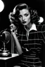 Placeholder: portrait, beauty supermodel, close up, helmut newton, perfect face, lamp or microphone or radio or telephone