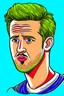 Placeholder: Harry Kane English football player cartoon 2d