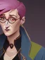 Placeholder: Portrait of a 30 year old strange gay wizard like Meryl Streep