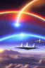 Placeholder: intergalactic very beautiful ufo rainbow futurist