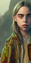 Placeholder: Billie Eilish, skirt, photorealistic, 8k