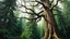 Placeholder: In a lush, verdant forest painted by Emily Carr, a towering cedar tree stands proudly, its ancient branches reaching towards the sky. The detailed painting captures the tree's rough, textured bark and intricate network of twisting limbs. The image, a breathtaking oil painting, is rich in vibrant greens and earthy tones, showcasing Carr's mastery of capturing the essence of the natural world. Every brushstroke conveys a sense of reverence and awe for the majestic cedar tree, making it a truly mes