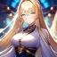 Placeholder: Clear focus, 8k, girl, high quality, detailed, golden long ponytail hair, white eyes, beautiful lighting, vibrant colors, valkyrie, holo