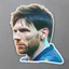 Placeholder: Sticker A Leo Messi, high detailed, 4k resolution, digital paiting, cute, art, no background,