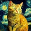 Placeholder: Retrato de un gato por Van Gogh