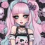 Placeholder: anime pastel goth barbie girl
