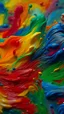 Placeholder: A picture of a plastic painting with colors that express joy 8k