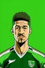 Placeholder: William Saliba French football player Overview Statistics ,cartoon 2d