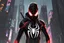 Placeholder: Miles morales in 8k nier automata drawing style, spider man them, cinematic mood, neon effect, close picture, bones, highly detailed, high details, detailed portrait, masterpiece,ultra detailed, ultra quality