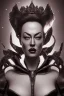 Placeholder: Joan Crawford as evil queen in black leather, busty, cleavage, dominatrix, curvy, angry, stern look. unreal 5, octane render, cinema4d, dynamic lighting, dramatic lighting, 4k, redshift render, highly detailed, hyper realistic,anthropomorphic