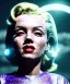 Placeholder: Ultra Realistic retro sci-fi scene, portrait, 2 blonde woman clones, sweet young Marilyn Monroe face, perfect iris, tight latex coat, helmet, Strange planet background. Spaceship, fog, rain, soft color, highly detailed, unreal engine 5, ray tracing, RTX, lumen lighting, ultra detail, volumetric lighting, 3d, finely drawn, high definition, high resolution.