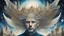 Placeholder: karma, Galactic space portrait of a man with buildings inside his head, blond, castle, branches, wings, inspired by architecture, crazy details and double exposure in fantasy art, glitter, fine art, realistic painting of a complex hyper-detailed main society, fine rendering, clear drawing