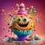 Placeholder: A cute adorable ((melting ice-cream monster)), Pixar 3D animation character, playful, vibrant colours, chocolate sprinkles and colourful toppings, delightful, ((art style depictedby Kenny Scharf, ron english and tiago hoisel)),Pixar and dreamworks 3d animation style, blender render, detailed, Z brush, cgi, animated realism, huge smile, quirky, creative lighting, blender, artstation trending, unreal engine, octane render, digital art, whimsical wobbly body, humurous, 4k