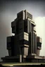 Placeholder: Modern Architectural style for building of India's Intelligence Bureau , make it visibly military and intelligence style at the same time similar to Indian Architecture, use darker colors, make it wider and not much taller