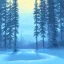 Placeholder: Concept art of the Olympic National Forest at night during winter by Anato Finnstark