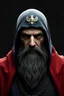 Placeholder: russian monk for a horror , 3d model for a videogame, template, full-length, front face, model, 3d, crest on the neck