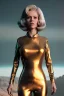 Placeholder: Ultra Realistic retro sci-fi portrait image from 1960, spaceship, sweet young Jane Fonda, tight latex suit, weapon, fighting stance, soft color, highly detailed, unreal engine 5, ray tracing, RTX, lumen lighting, ultra detail, volumetric lighting, 3d, finely drawn, high definition, high resolution.