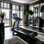 Placeholder: a treadmill in a living room