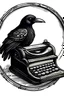 Placeholder: An emblem of a crow on a typewriter