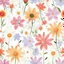 Placeholder: Beautiful flowers whimsical printable paper white background