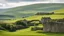 Placeholder: Beautiful landscape in the English Yorkshire Dales, hills, fields, rural buildings, stone walls, balance, chiaroscuro, peace, tranquillity, beautiful light and colour